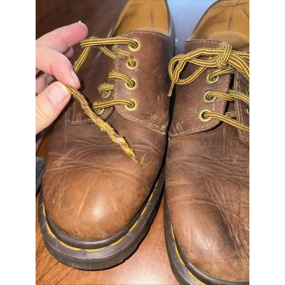Doc Dr Martens England 1561/59 Brown Leather Oxford Shoes UK7 Men US 8 Women 9 - Picture 3 of 6